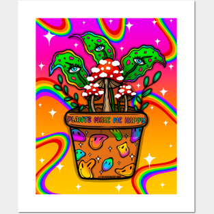 Plants make me happy Posters and Art